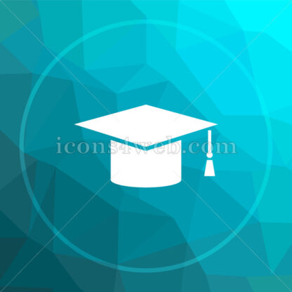 Graduation low poly button. - Website icons