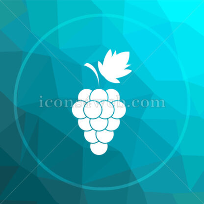 Grape low poly button. - Website icons