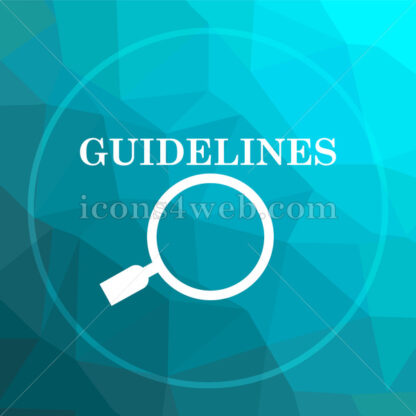 Guidelines low poly button. - Website icons