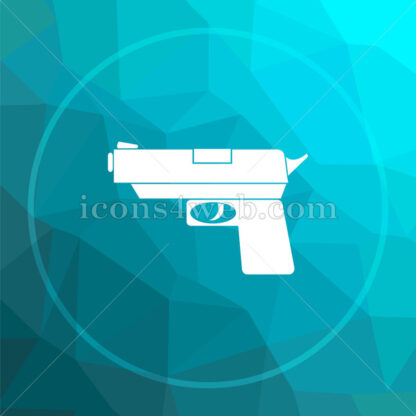 Gun low poly button. - Website icons