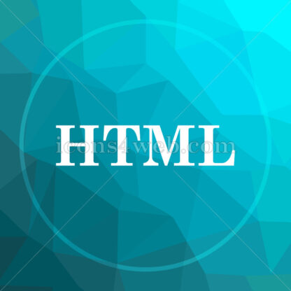HTML low poly button. - Website icons