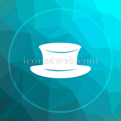 Hat low poly button. - Website icons
