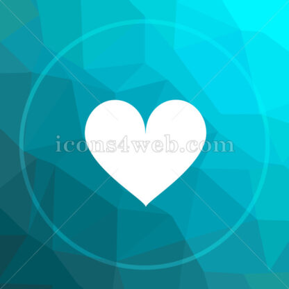 Heart low poly button. - Website icons