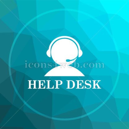 Helpdesk low poly button. - Website icons