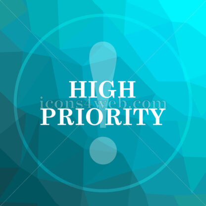 High Priority low poly button. - Website icons