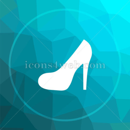 High heel low poly button. - Website icons