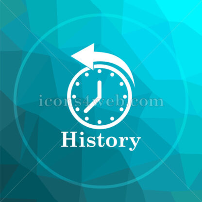 History low poly button. - Website icons
