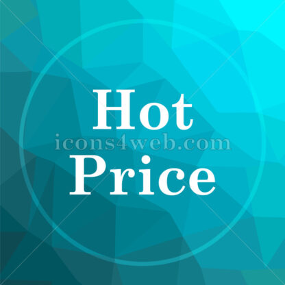 Hot price low poly button. - Website icons