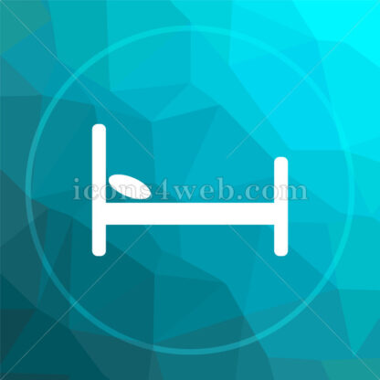 Hotel low poly button. - Website icons