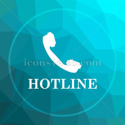 Hotline low poly button. - Website icons