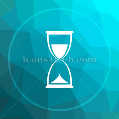 Hourglass low poly button. - Website icons
