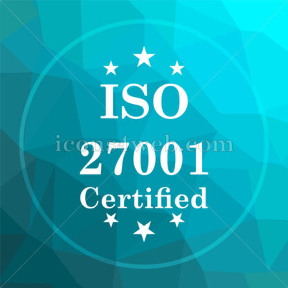 ISO 27001 low poly button. - Website icons