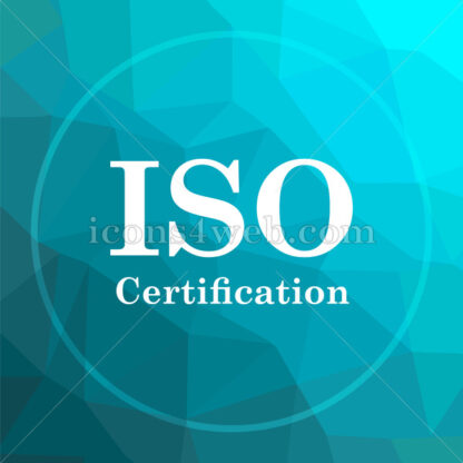 ISO certification low poly button. - Website icons