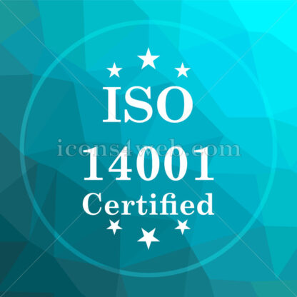 ISO14001 low poly button. - Website icons