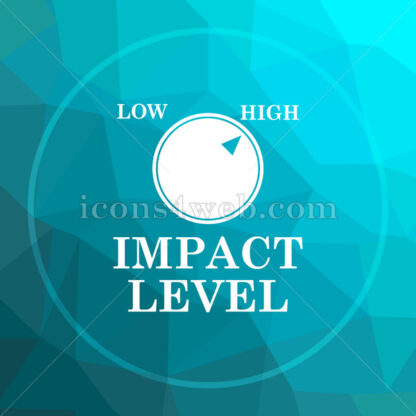 Impact level low poly button. - Website icons