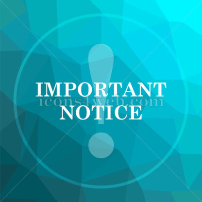 Important notice low poly button. - Website icons
