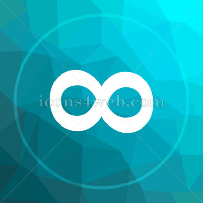 Infinity sign low poly button. - Website icons