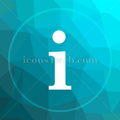 Information low poly button. - Website icons