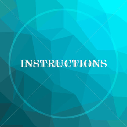 Instructions low poly button. - Website icons