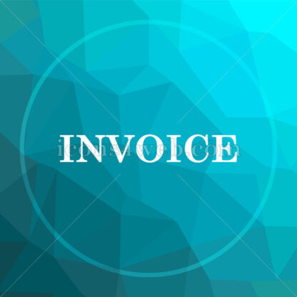 Invoice low poly button. - Website icons