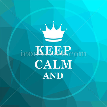 Keep calm low poly button. - Website icons