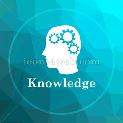 Knowledge low poly button. - Website icons