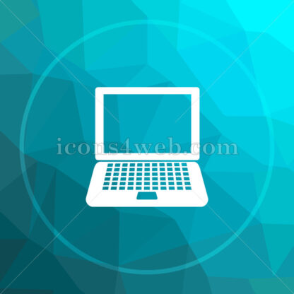 Laptop low poly button. - Website icons