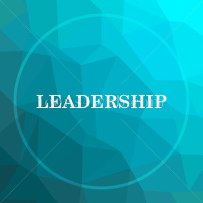 Leadership low poly button. - Website icons