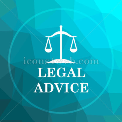 Legal advice low poly button. - Website icons