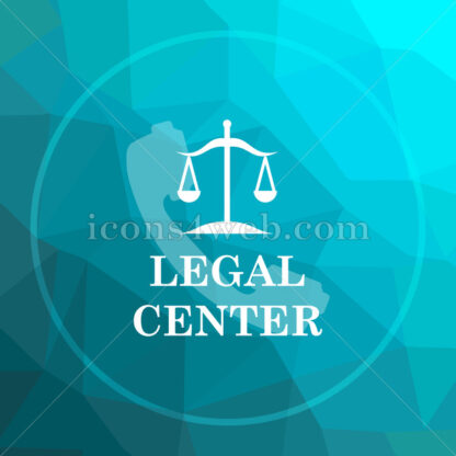 Legal center low poly button. - Website icons
