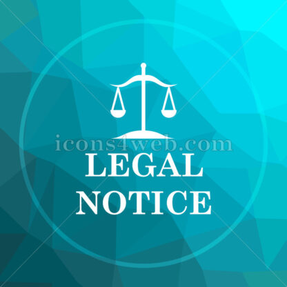 Legal notice low poly button. - Website icons