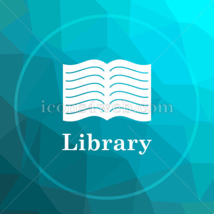 Library low poly button. - Website icons