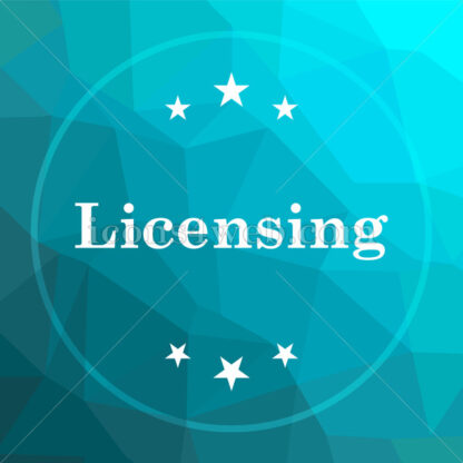Licensing low poly button. - Website icons