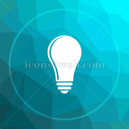 Light bulb – idea low poly button. - Website icons