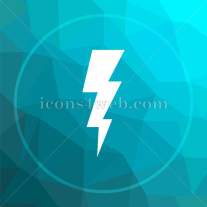 Lightning low poly button. - Website icons