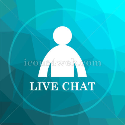 Live chat low poly button. - Website icons