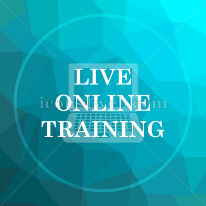 Live online training low poly button. - Website icons