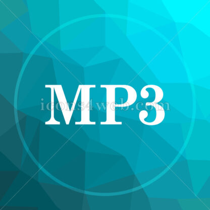 MP3 low poly button. - Website icons