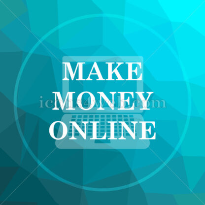 Make money online low poly button. - Website icons
