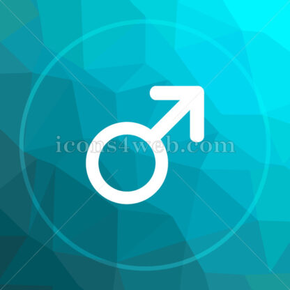 Male sign low poly button. - Website icons