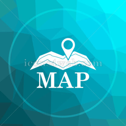 Map low poly button. - Website icons