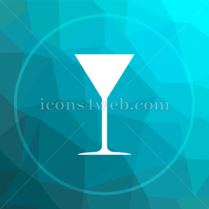Martini glass low poly button. - Website icons