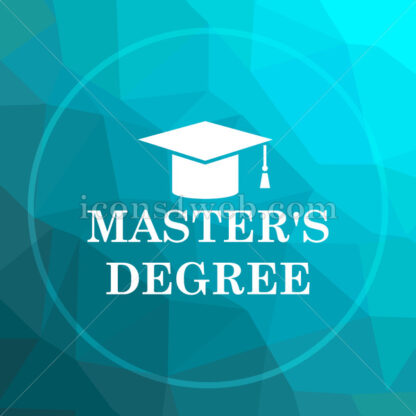 Master’s degree low poly button. - Website icons