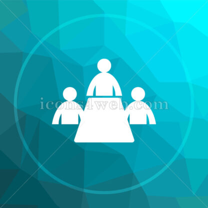 Meeting room low poly button. - Website icons