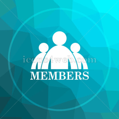 Members low poly button. - Website icons