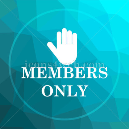 Members only low poly button. - Website icons