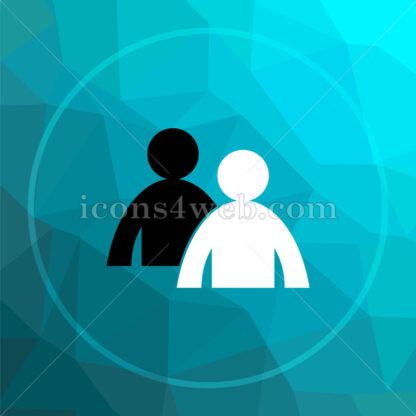Mentoring low poly button. - Website icons