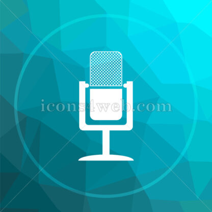 Microphone low poly button. - Website icons
