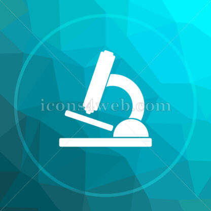 Microscope low poly button. - Website icons