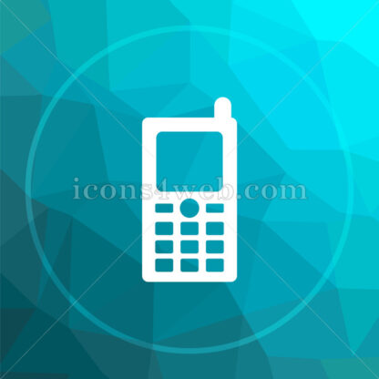 Mobile phone low poly button. - Website icons